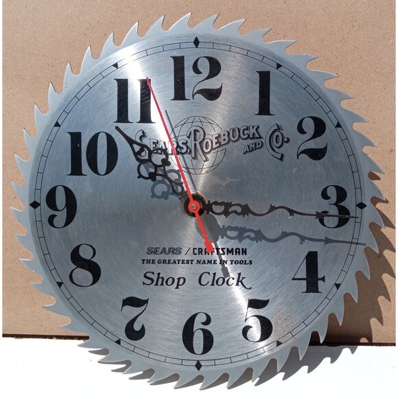 Vintage Sears Roebuck Craftsman Shop Clock (10" Circular Saw Wall Mount)- Used - Picture 1 of 6